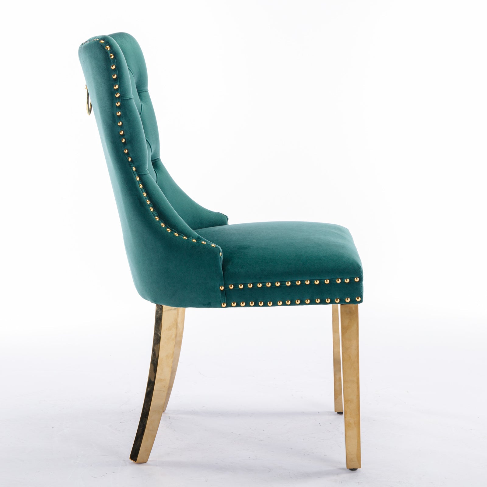 Modern High-end Tufted Solid Wood Velvet Dining Chairs (Set of 2)