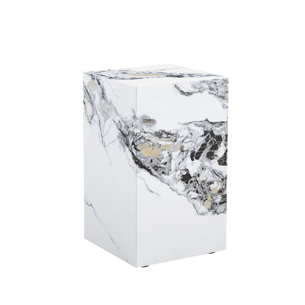 Modern White Cube Fashion Texture Design Coffee Table