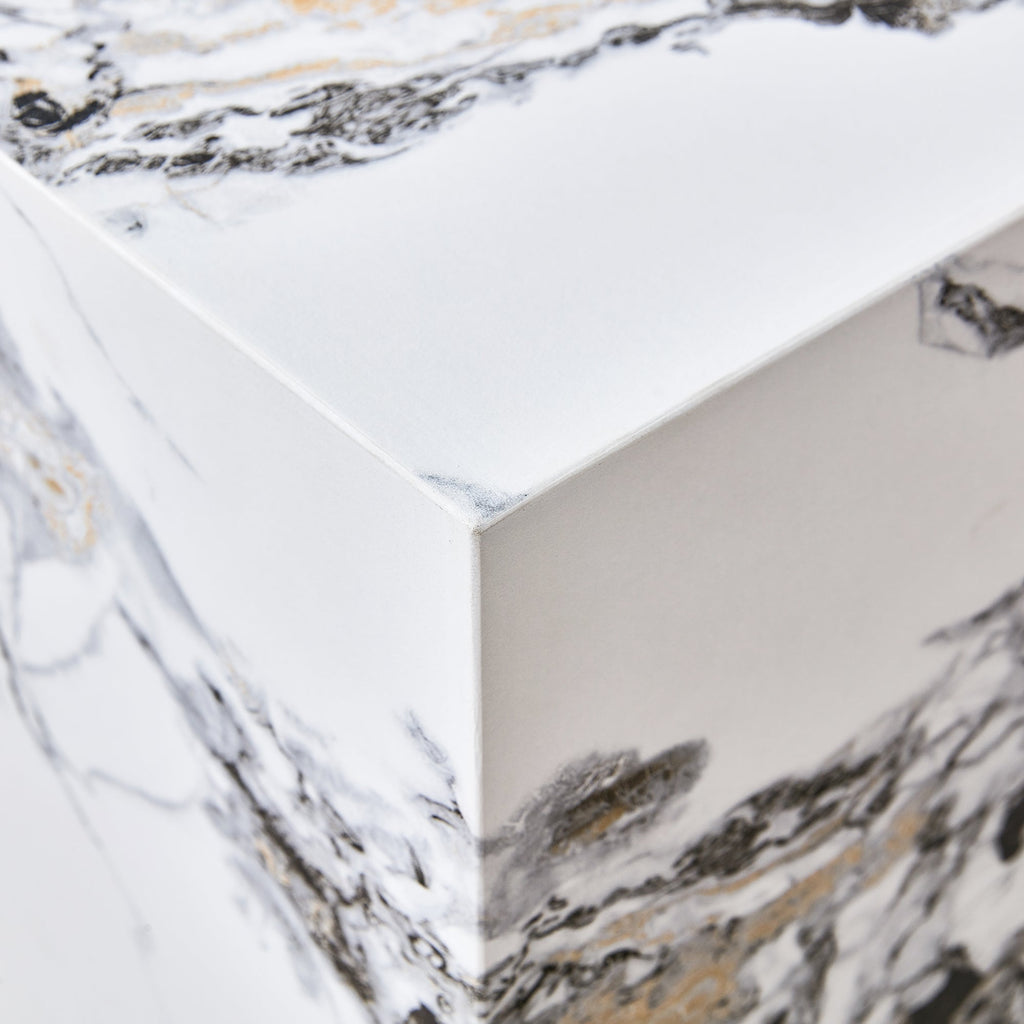 Modern White Cube Fashion Texture Design Coffee Table