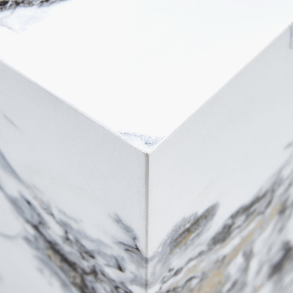 Modern White Cube Fashion Texture Design Coffee Table