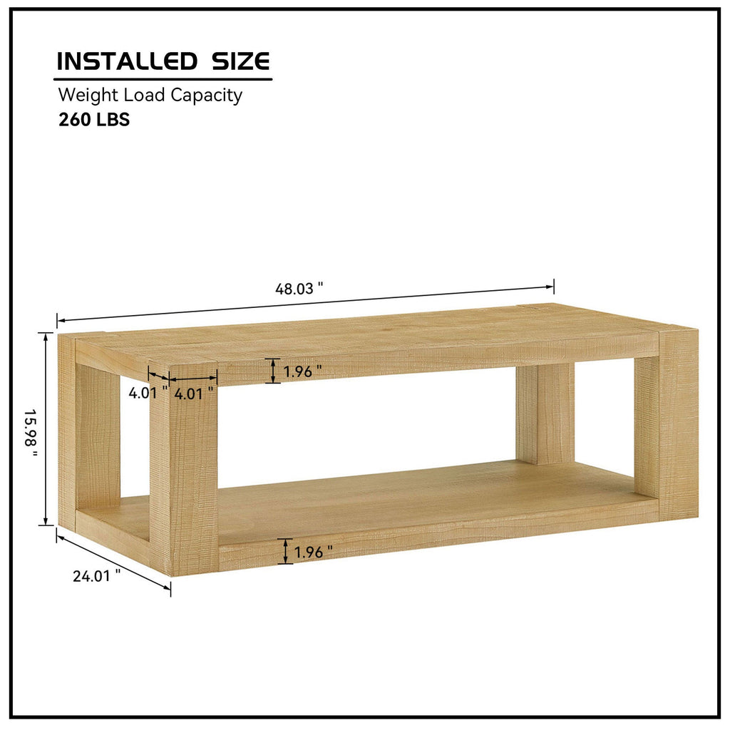 Modern Design 48 Inch Rectangular Coffee Table