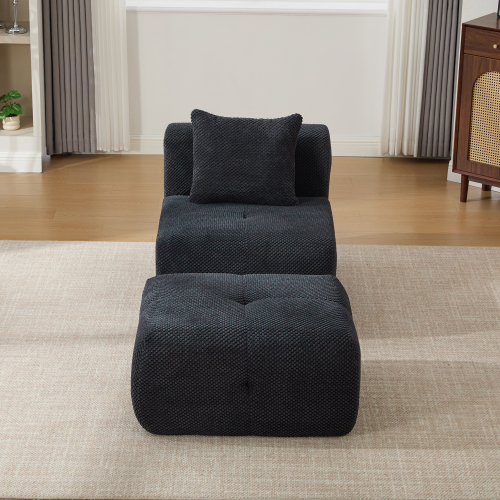 31' Modular Cloud Boneless Accent Chair with Ottoman Set