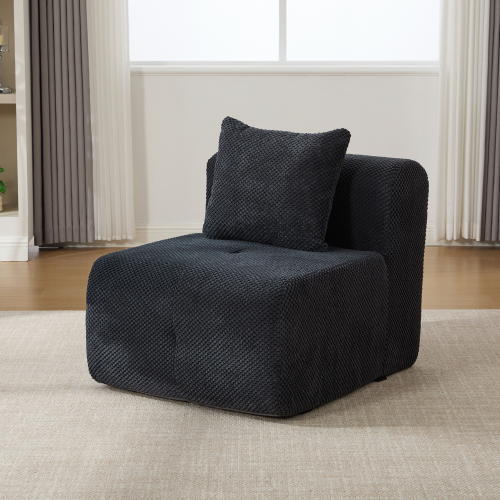 31' Modular Cloud Boneless Accent Chair with Ottoman Set