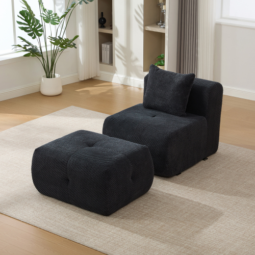 31' Modular Cloud Boneless Accent Chair with Ottoman Set