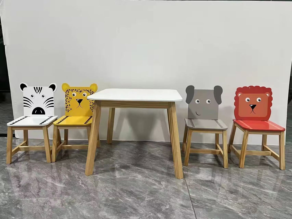 5 Piece Kiddy Table and Chair Set with 4 Chairs