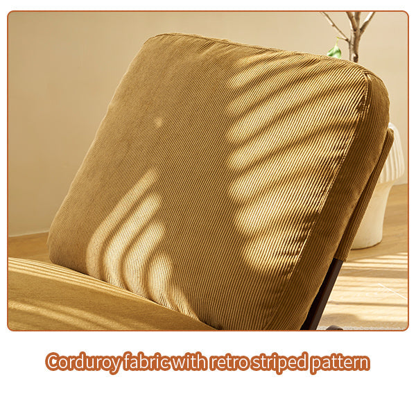 Corduroy Glider Rocking Chair with Solid Wood Frame