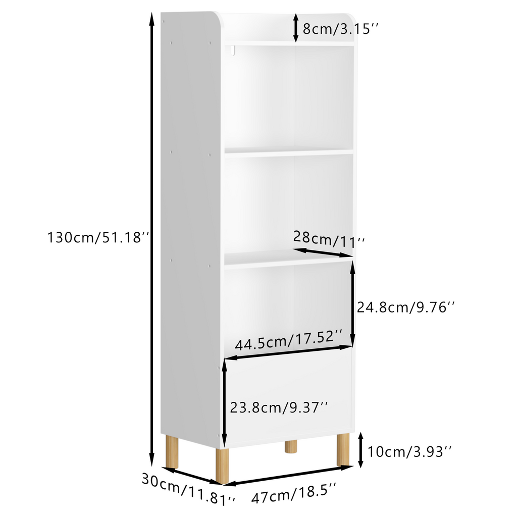 Kids 4-Tier Toy Storage Cabinet