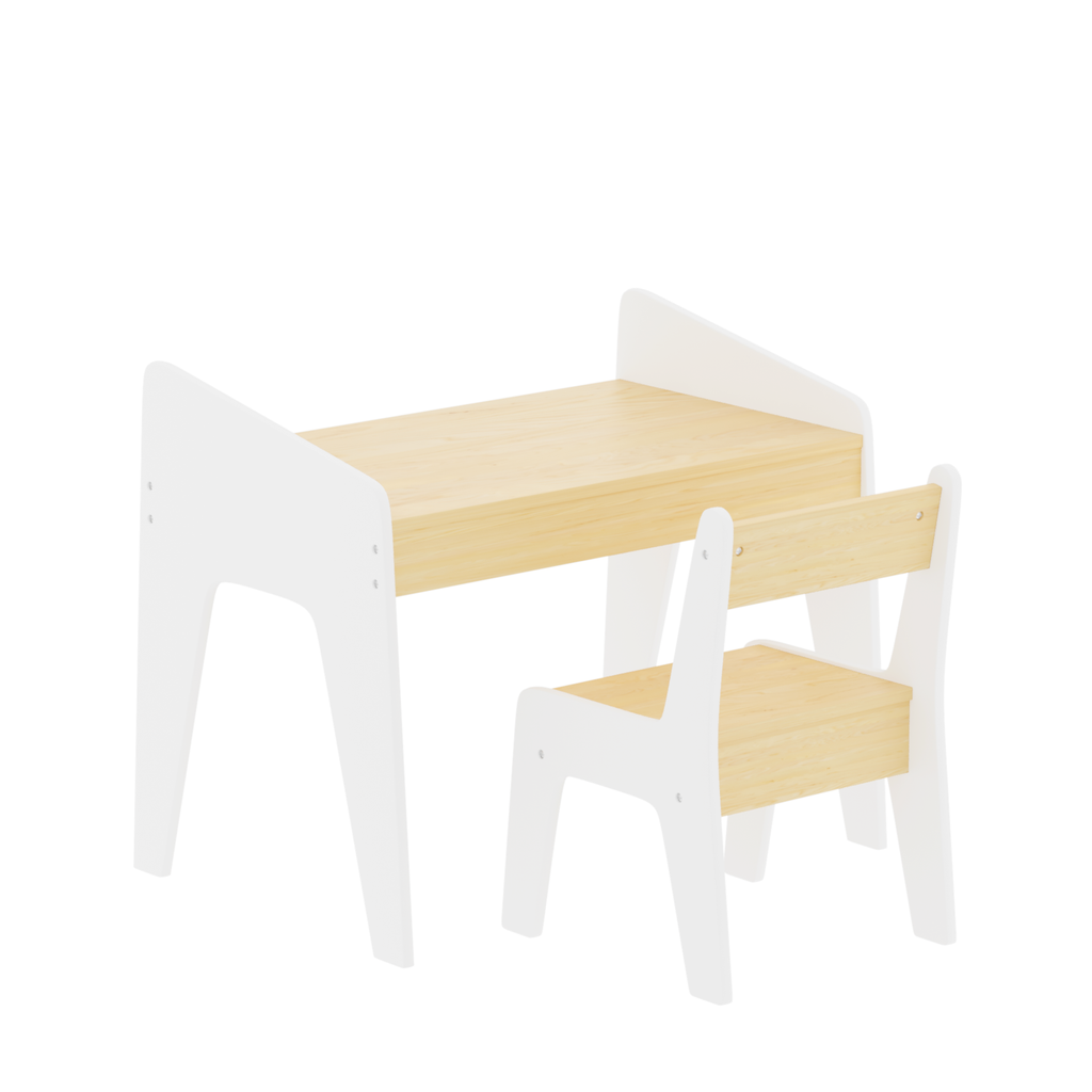 Kids Wooden Table Set with One Chair