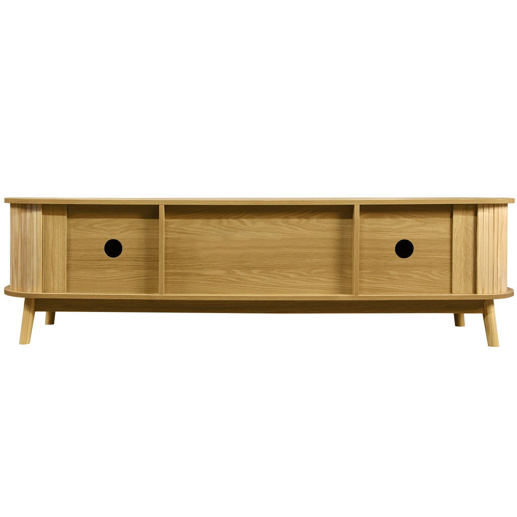 Modern Farmhouse Rattan TV Stand  Up to 75''