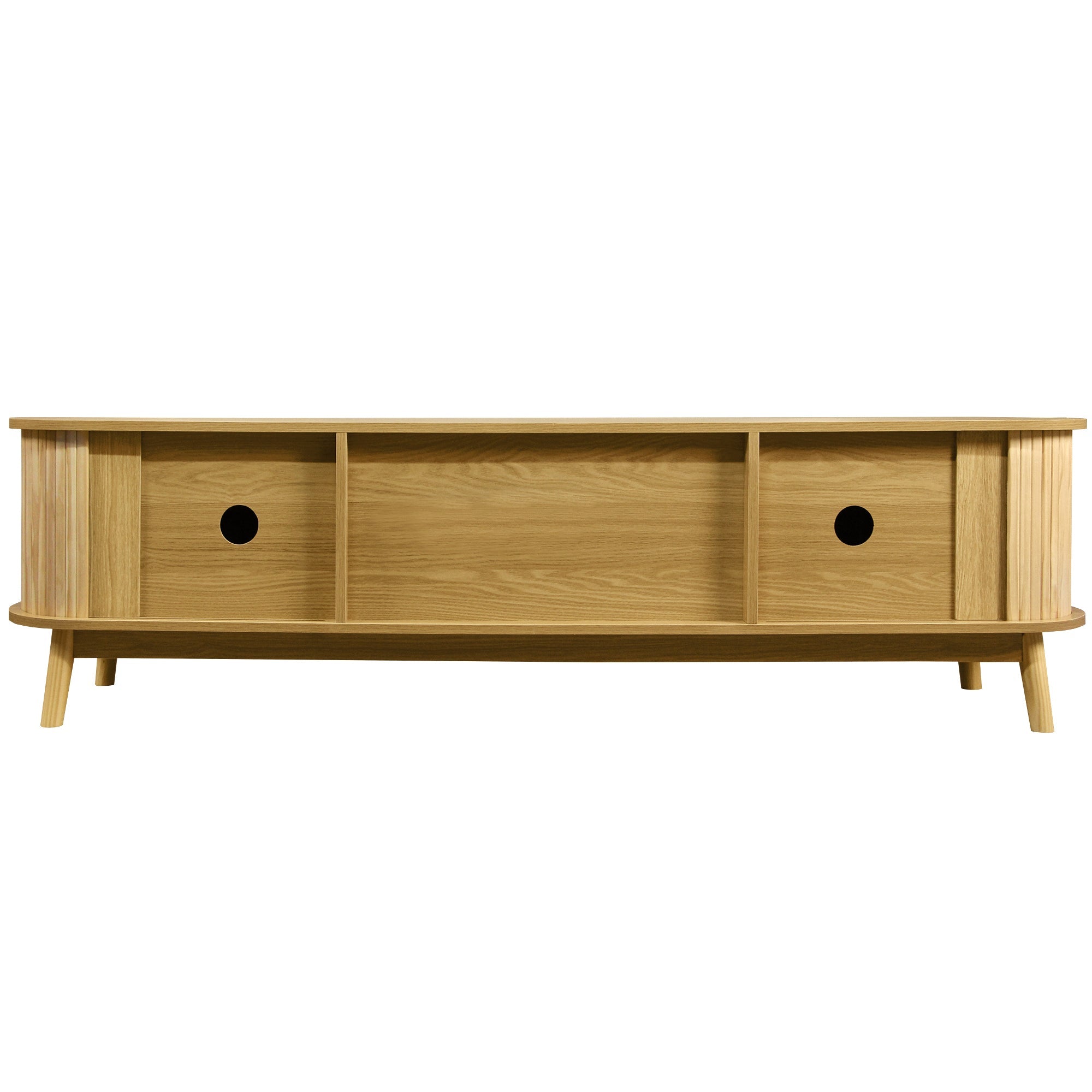 Modern Farmhouse Rattan TV Stand  Up to 75''