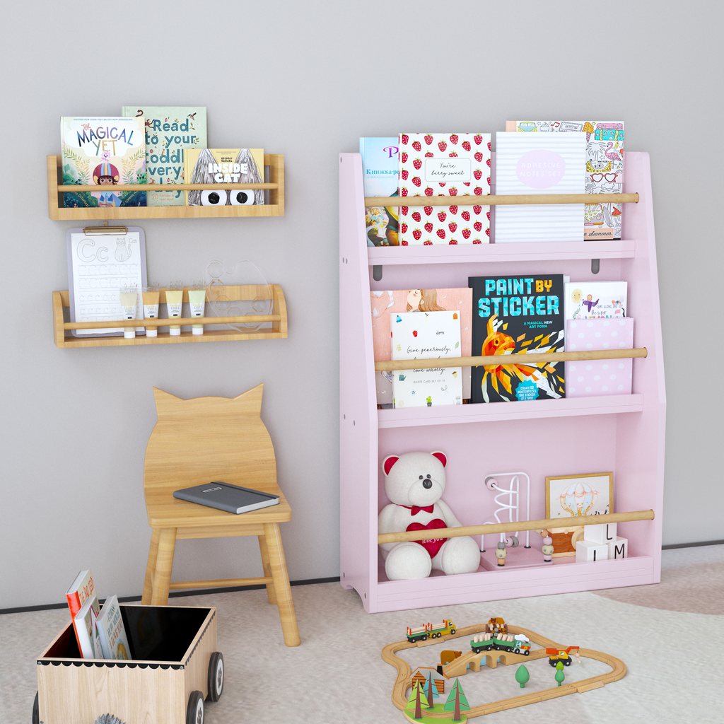 3 Tier Montessori Kids Book Display Rack