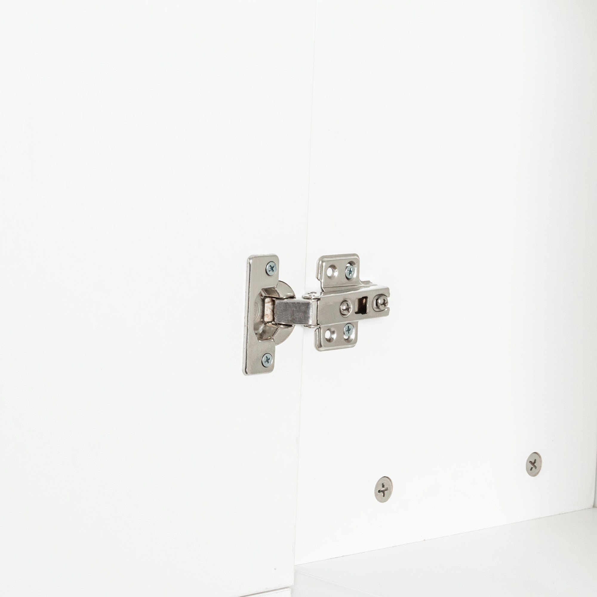 Elegant White Freestanding Cabinet for Kitchen and Dining Room