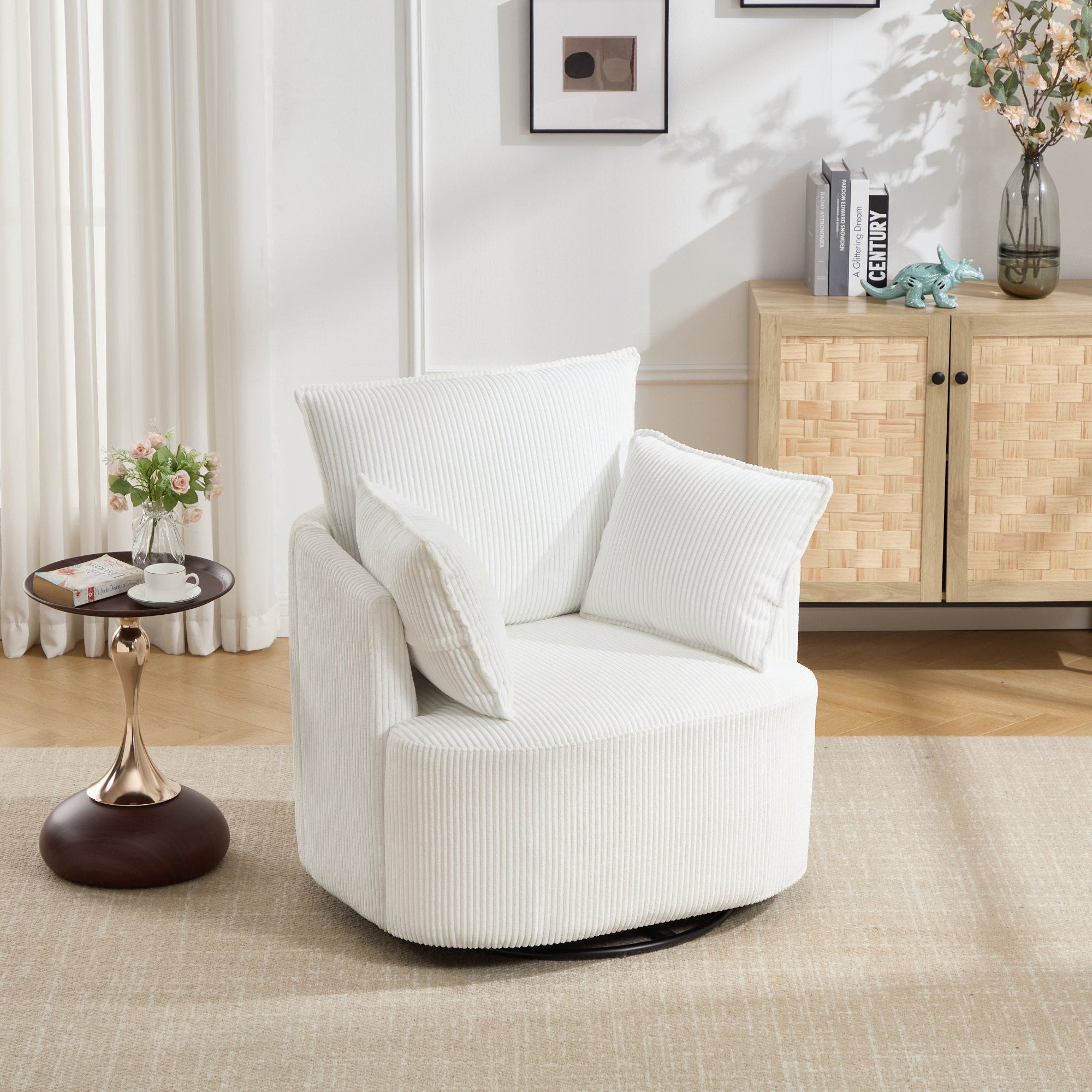360° Smooth Swivel Living Chair