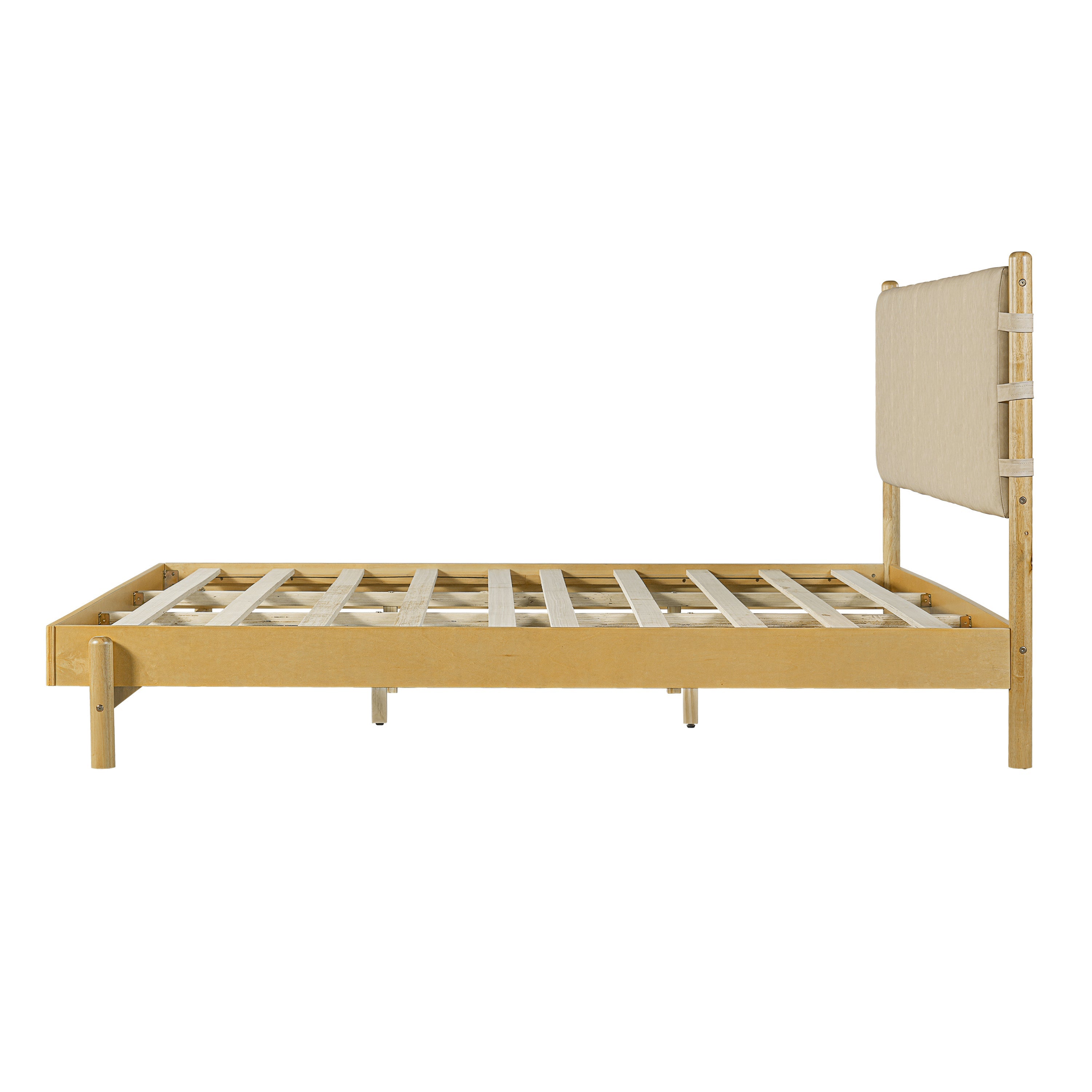 Modern King Bed Frame Set with 2 Nightstands