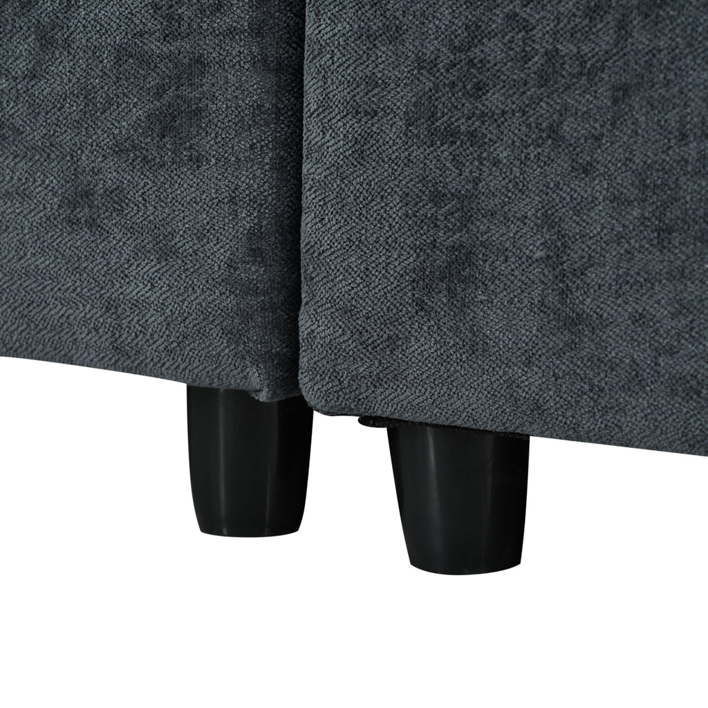 115.5' Modular Deep Gray Sectional Sofa