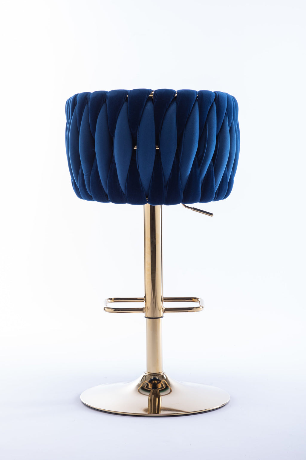Swivel Height Adjustable Mechanical Lifting Velvet Bar Stools (Set of 2)