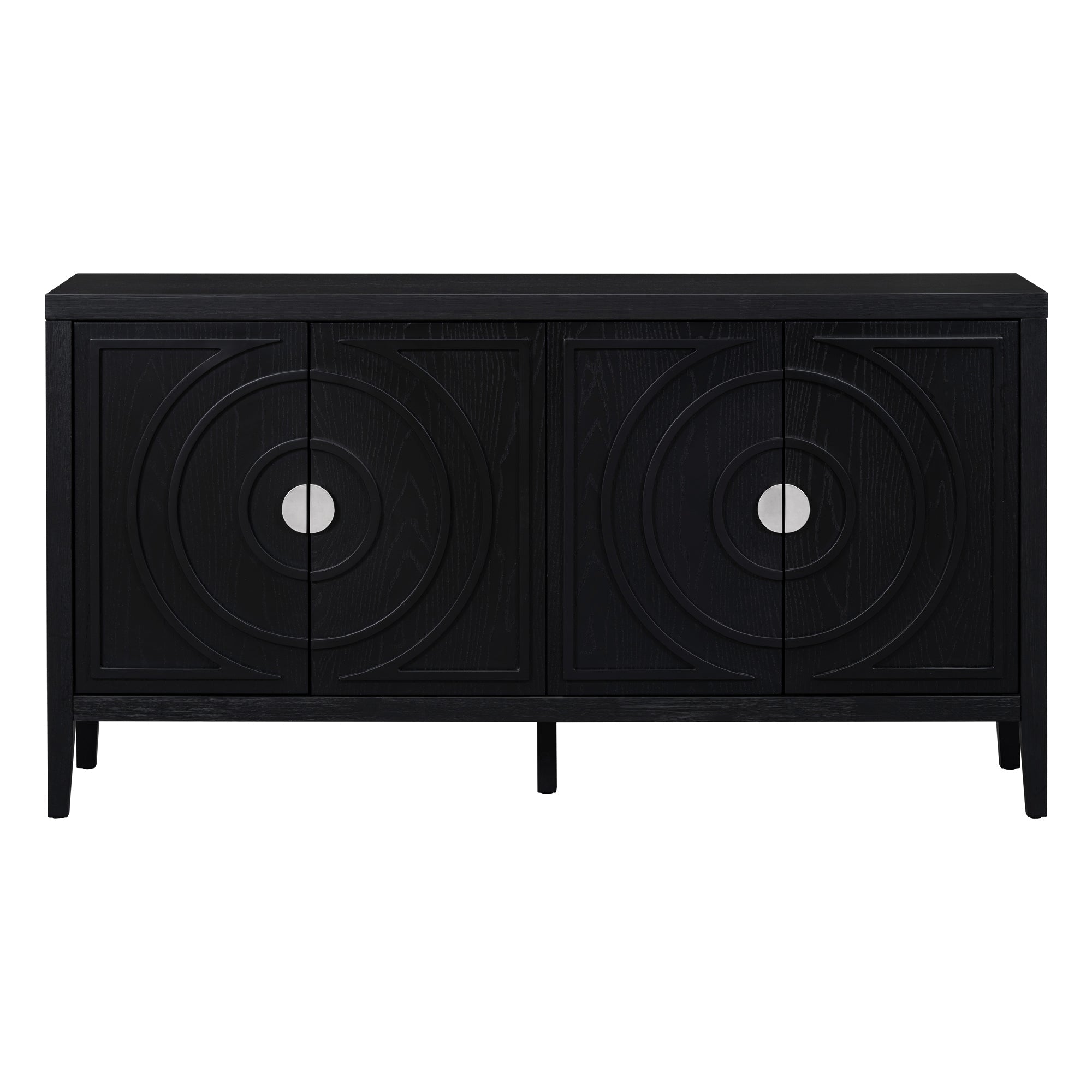 60" Circular Groove Design Sideboard Door for Living Room