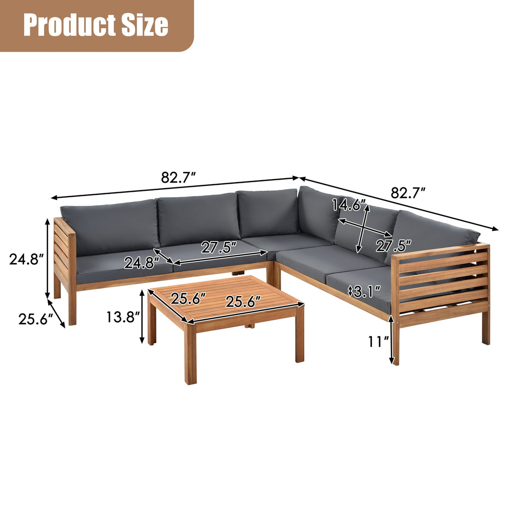 Acacia wood outdoor sofa set UV resistant water resistant cushions durable metal frame ideal patio garden outdoor living