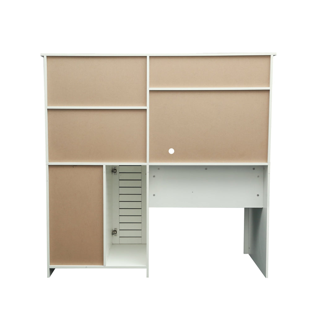 Home Office Computer Desk with Hutch