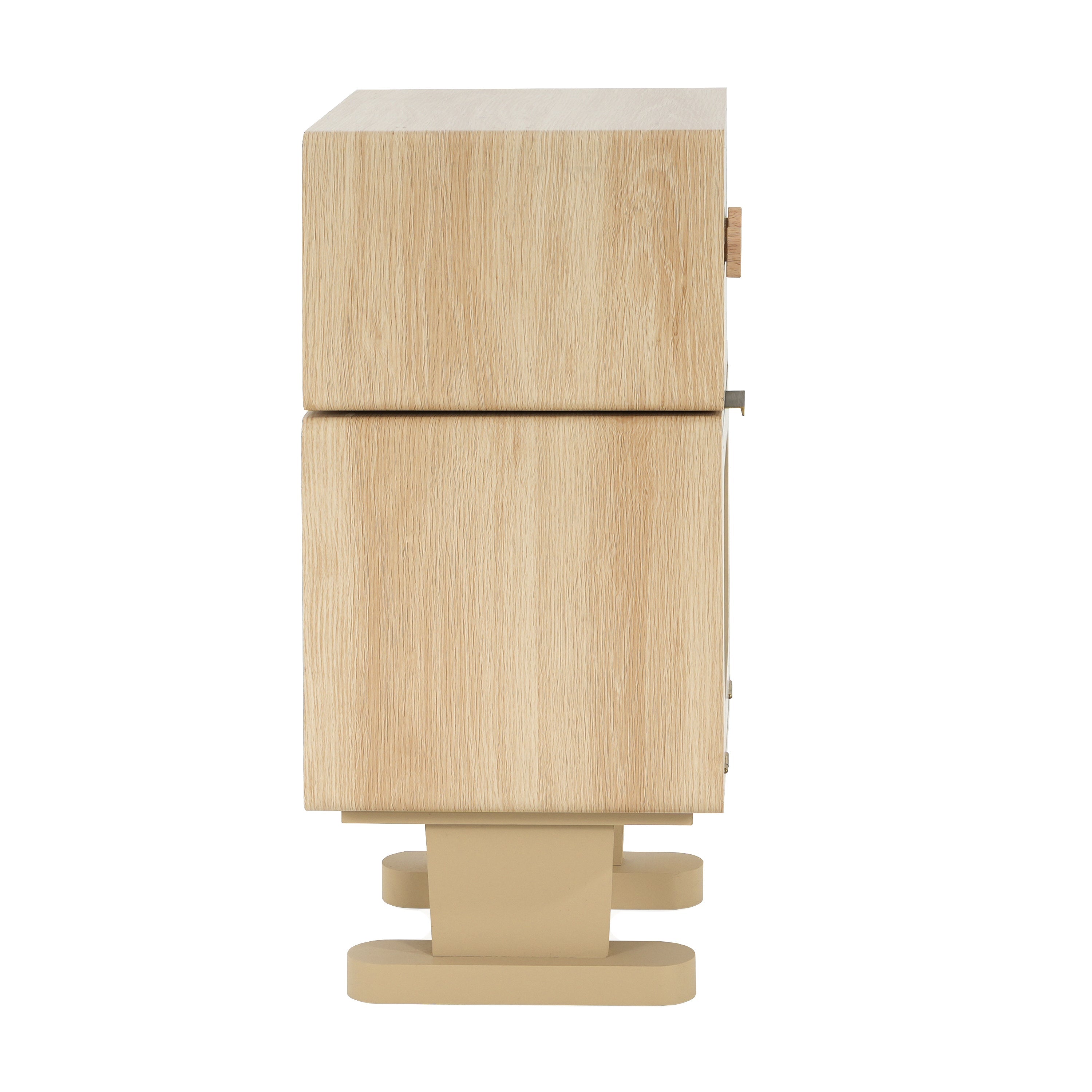 Rotating Robot Side Table with Storage