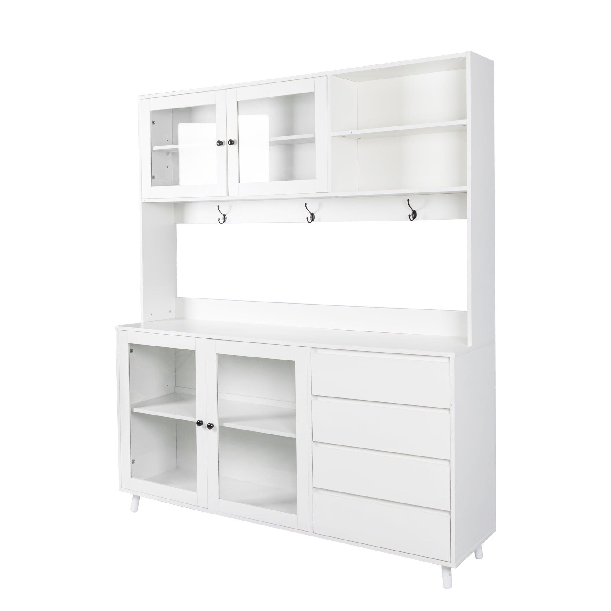 63' W Large Kitchen Hutch Cabinet