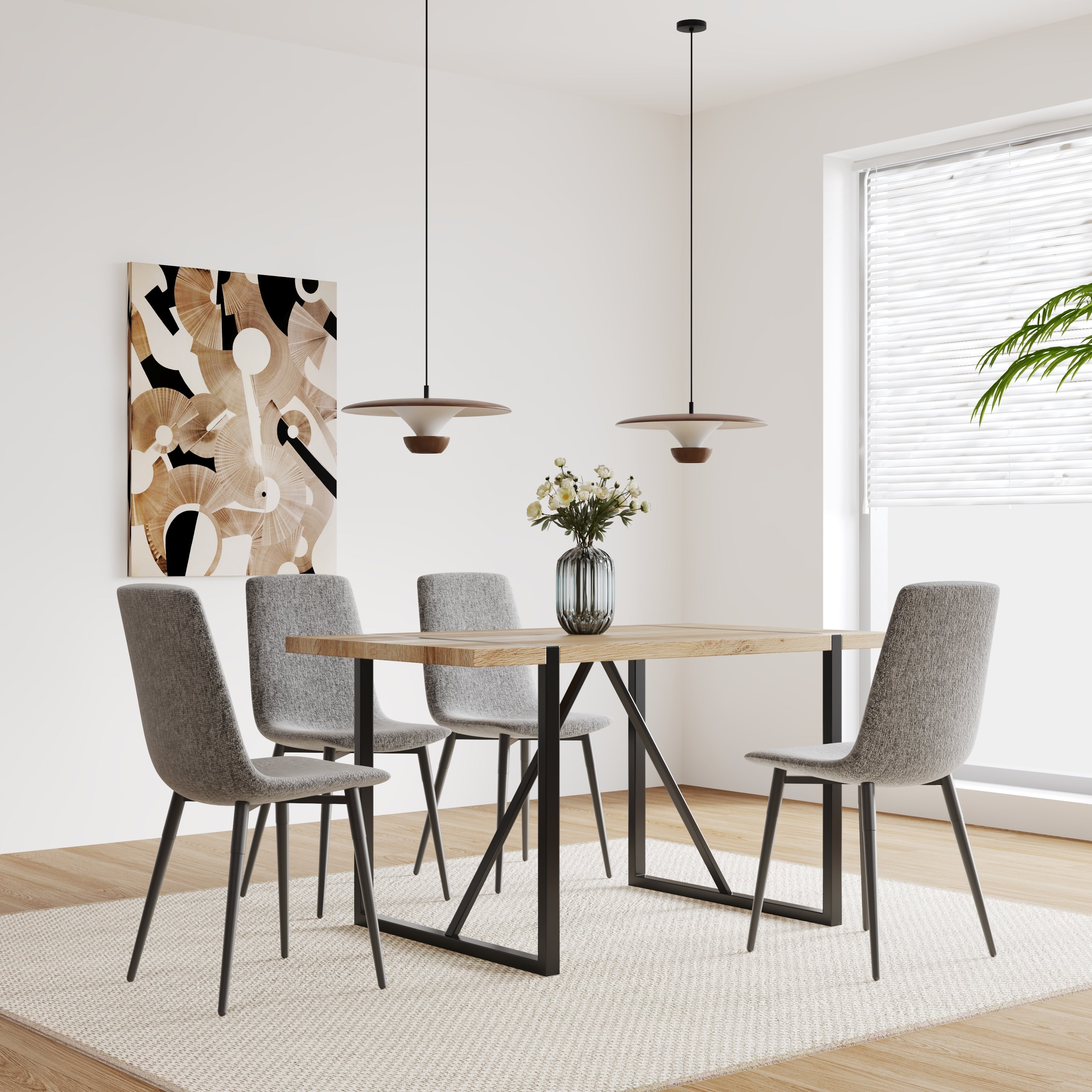 Modern Upholstered Dining Chairs Set of 4