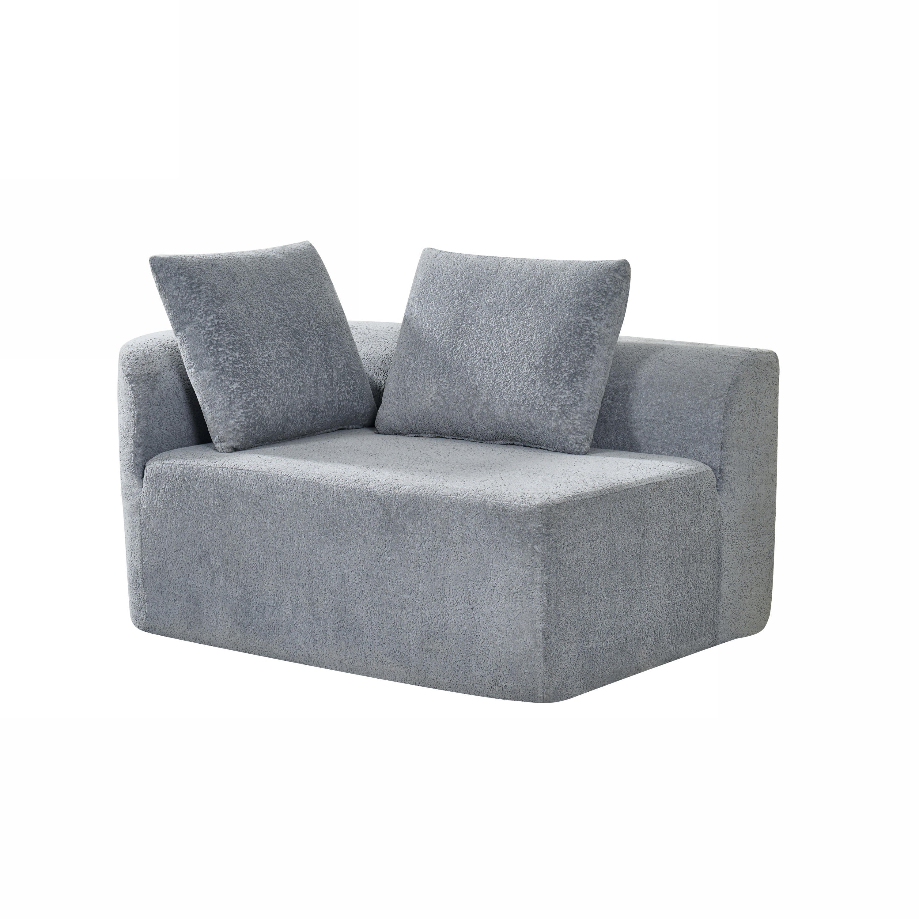 116' Modern Curved Sectional Sofa for Living Room