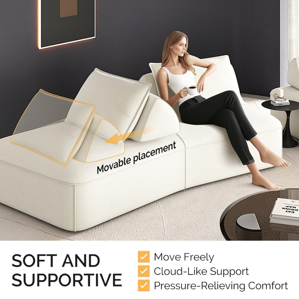Modern Light Luxury Oversized Modular Sectional Sofa Set