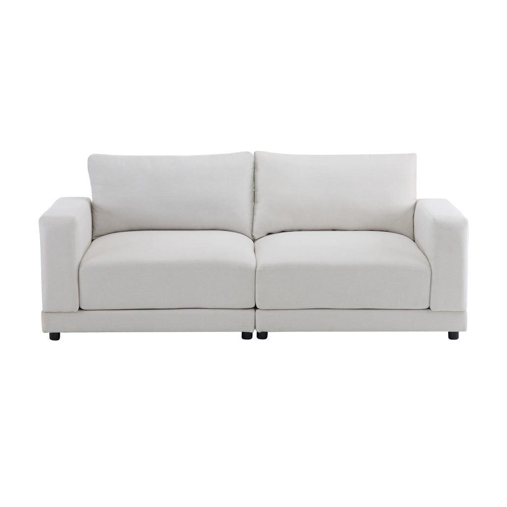 81'' Modern Square Arm Sofa with Soft Fabric Upholstery
