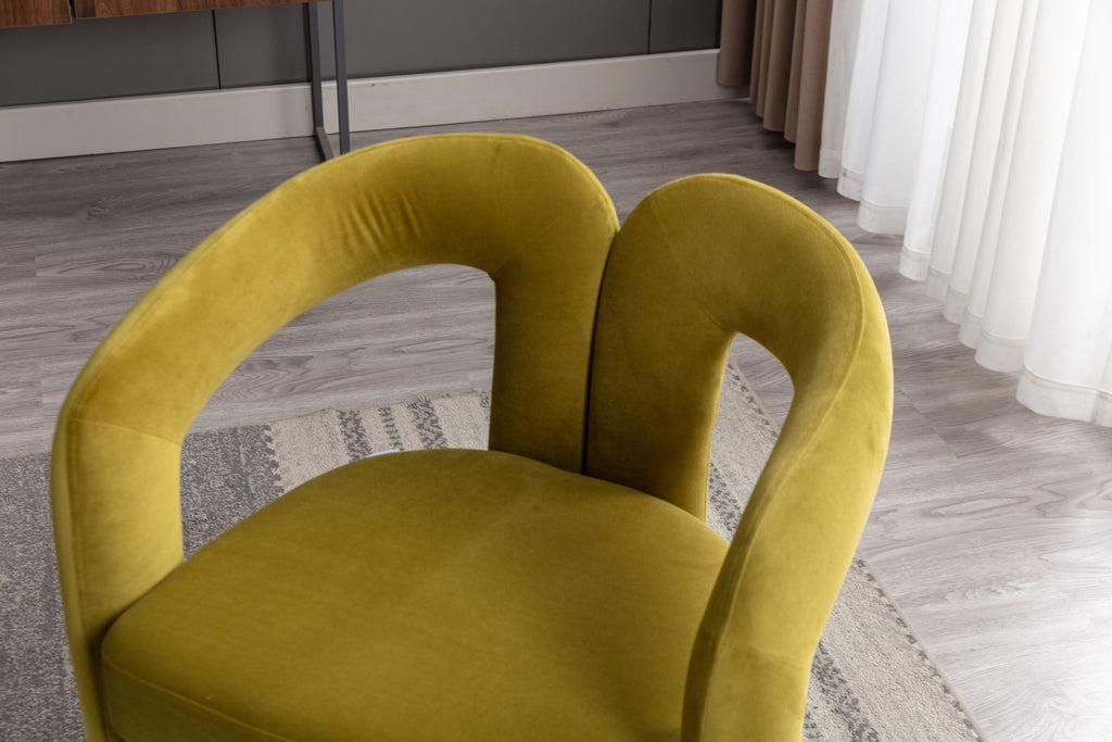Contemporary Velvet Fabric Upholstered Accent Side Chairs (Set of 2)