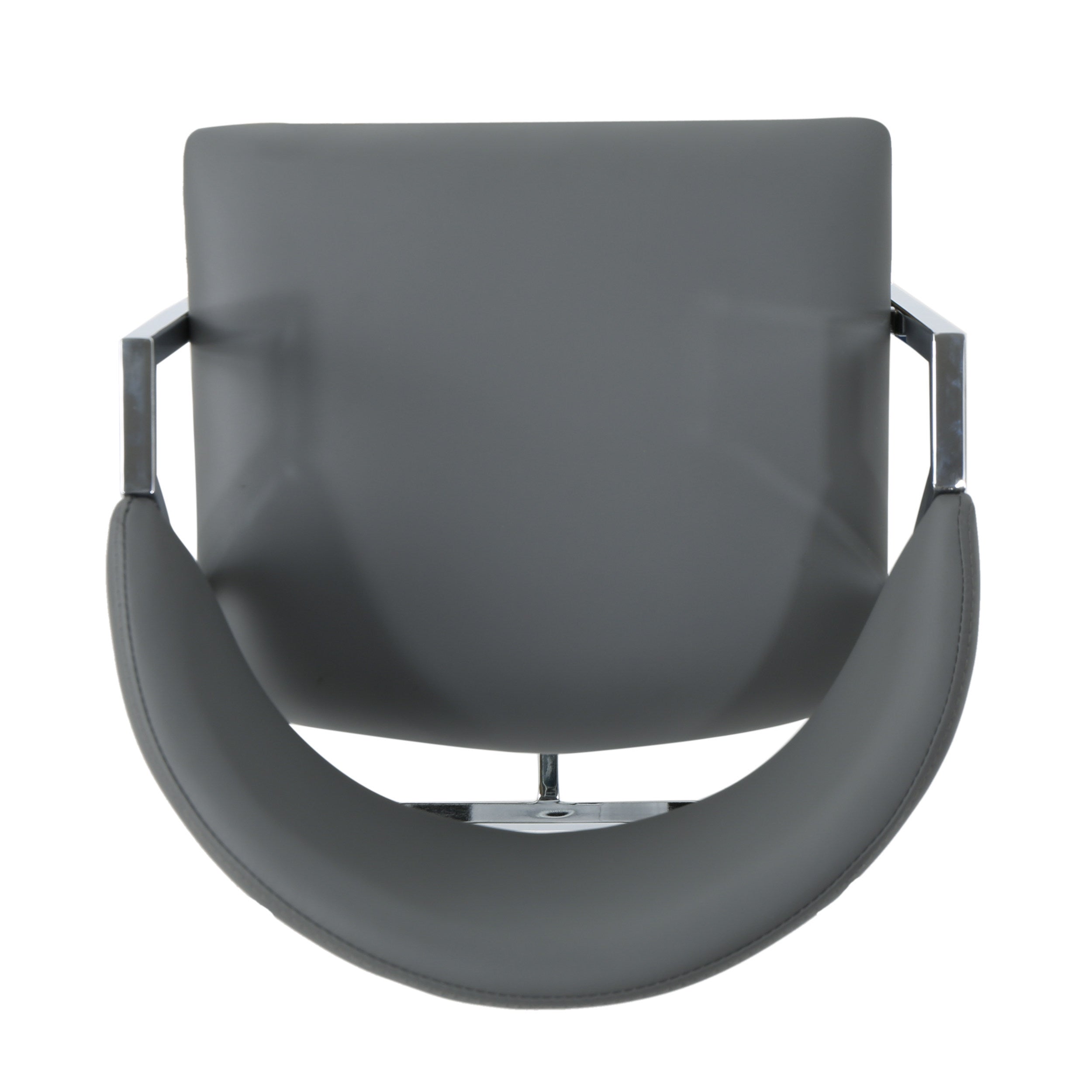 Modern PU Bar Stools with Low Back and Arms (Set of 2)