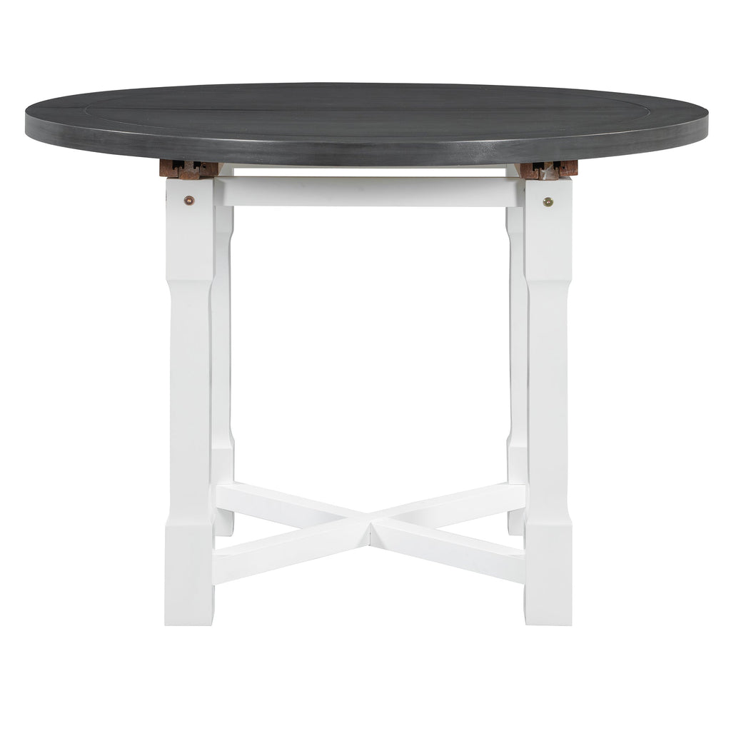 5-Piece Extendable Dining Table Set with Removable Leaf