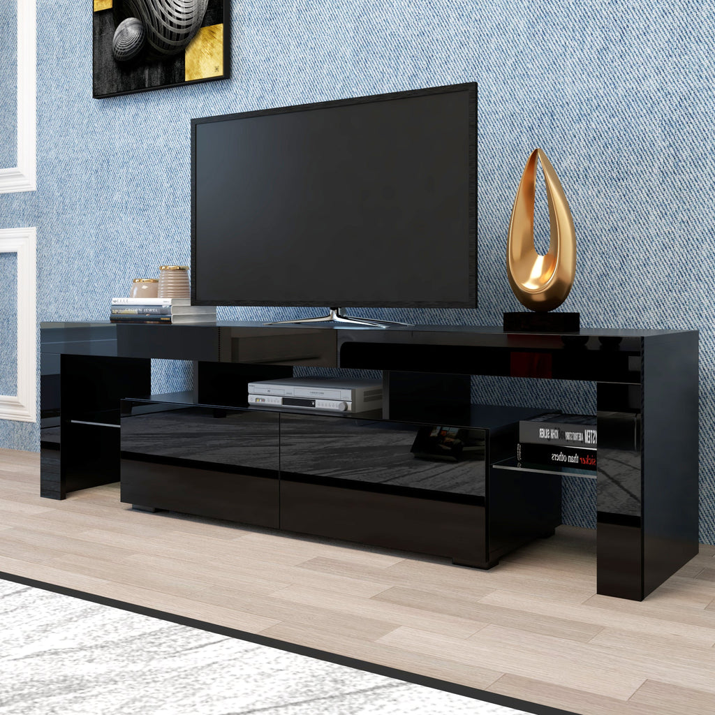 Modern Remote Control 20 Colors LED Lights TV Stand