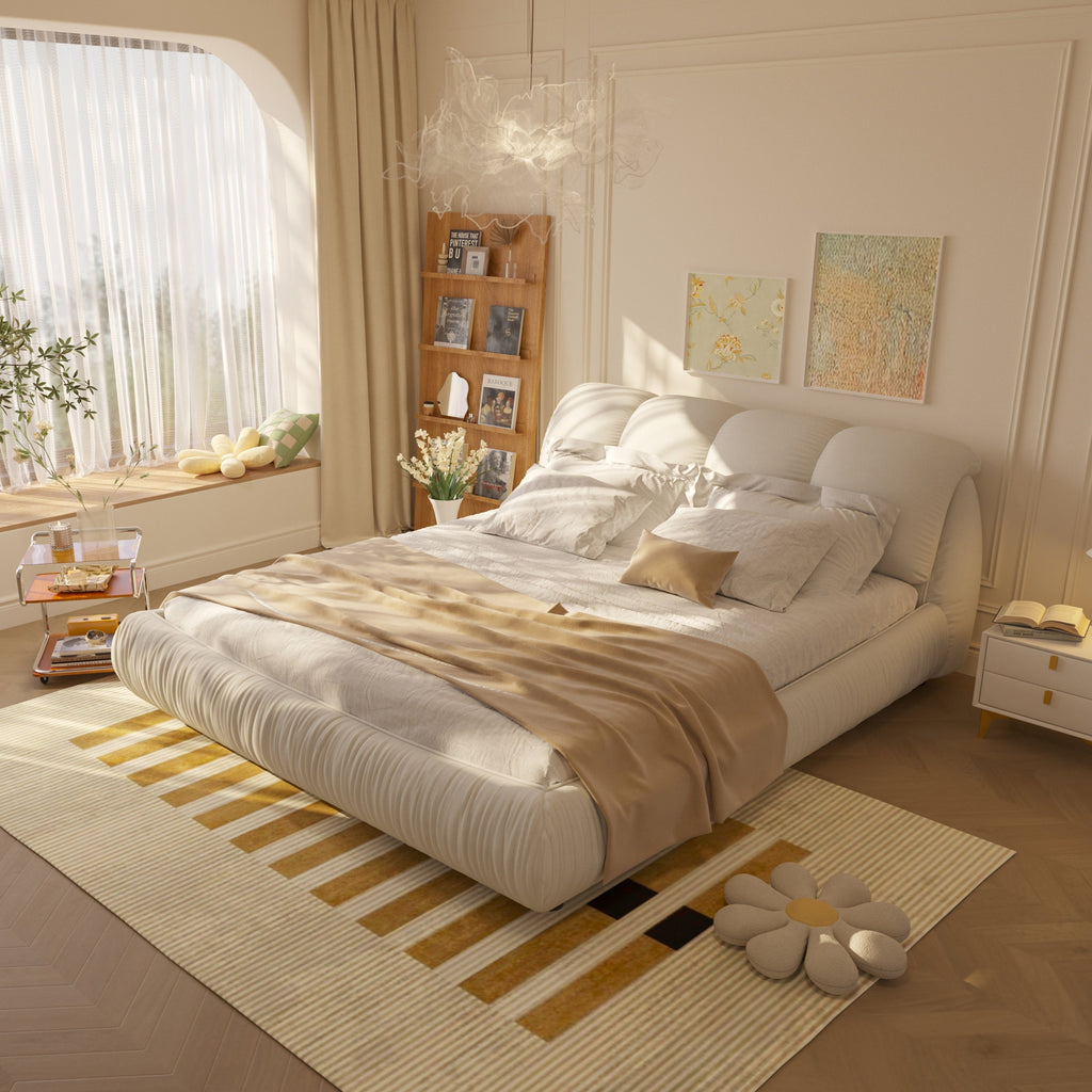 Queen Size Luxury Upholstered Platform Bed