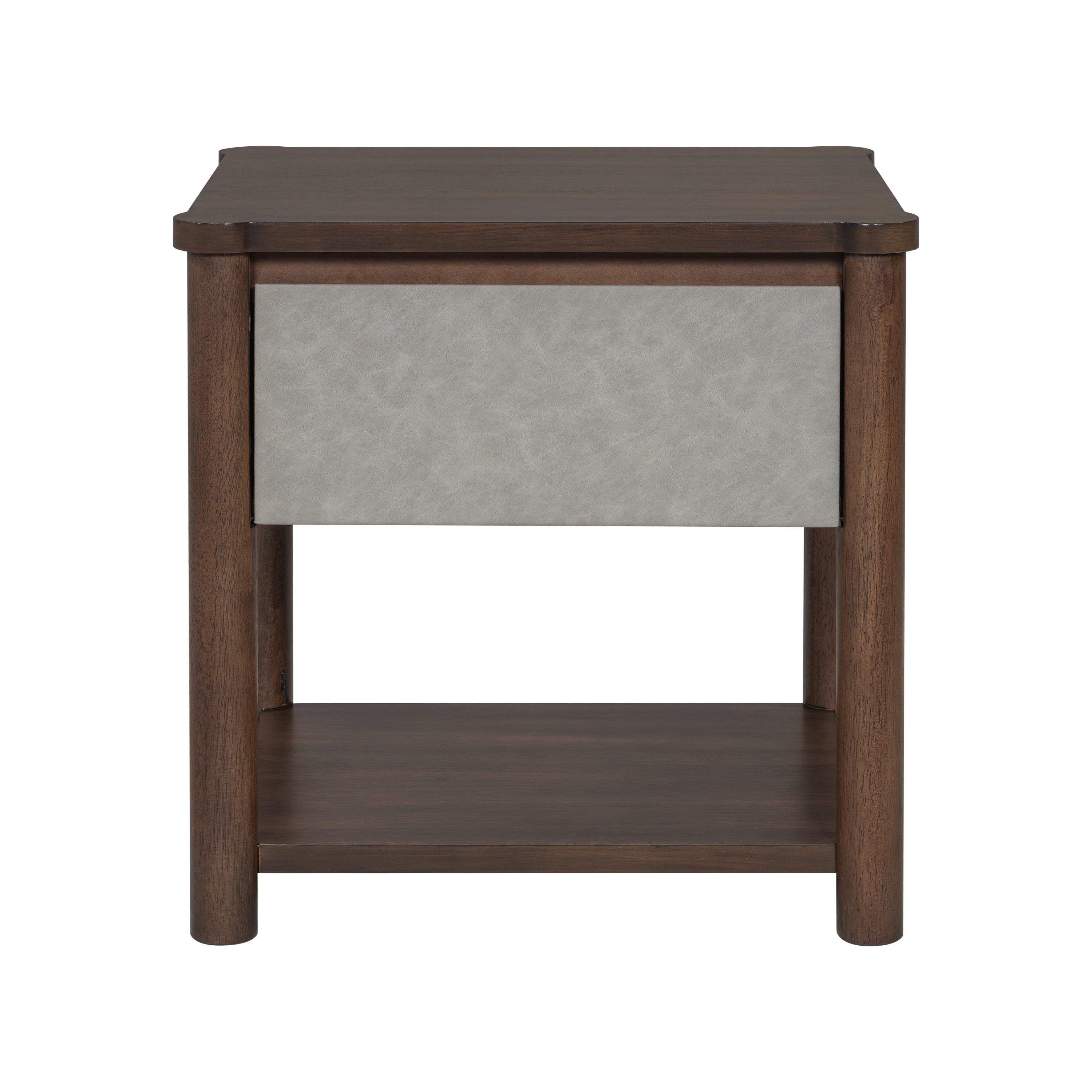 Modern Wood Nightstands with Drawer (Set of 2)