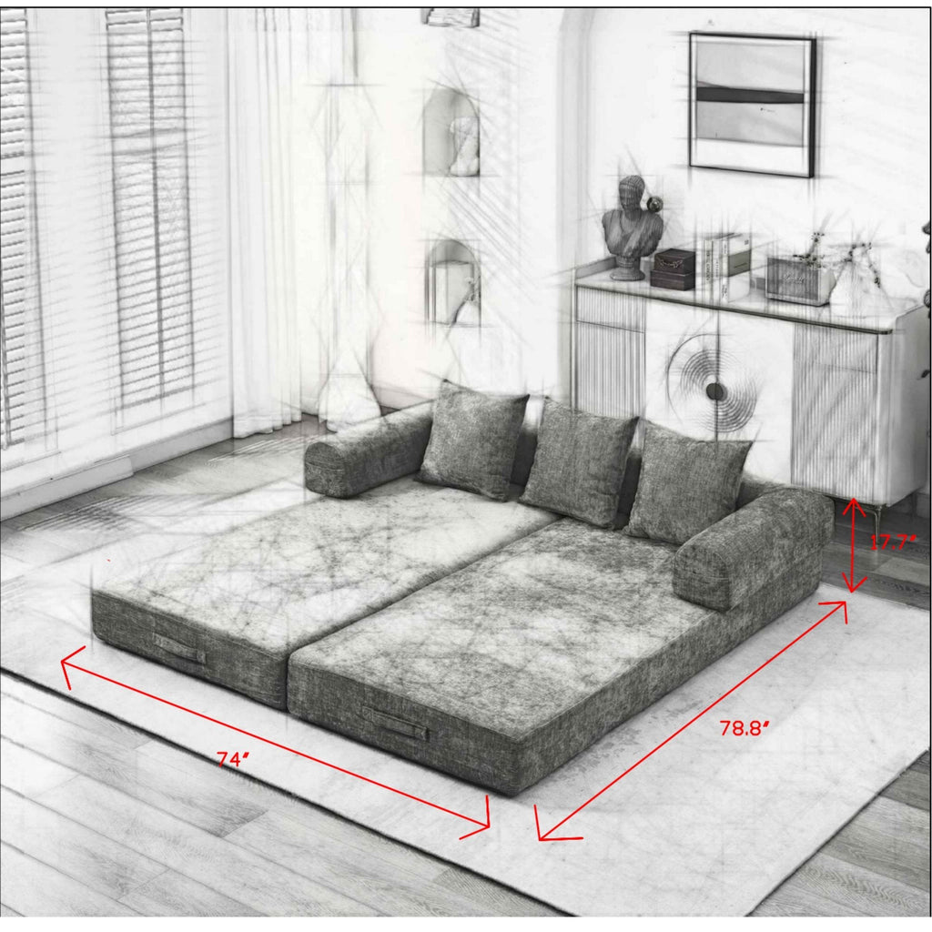 Comfy Convertible Folding Mattress Sofa Bed