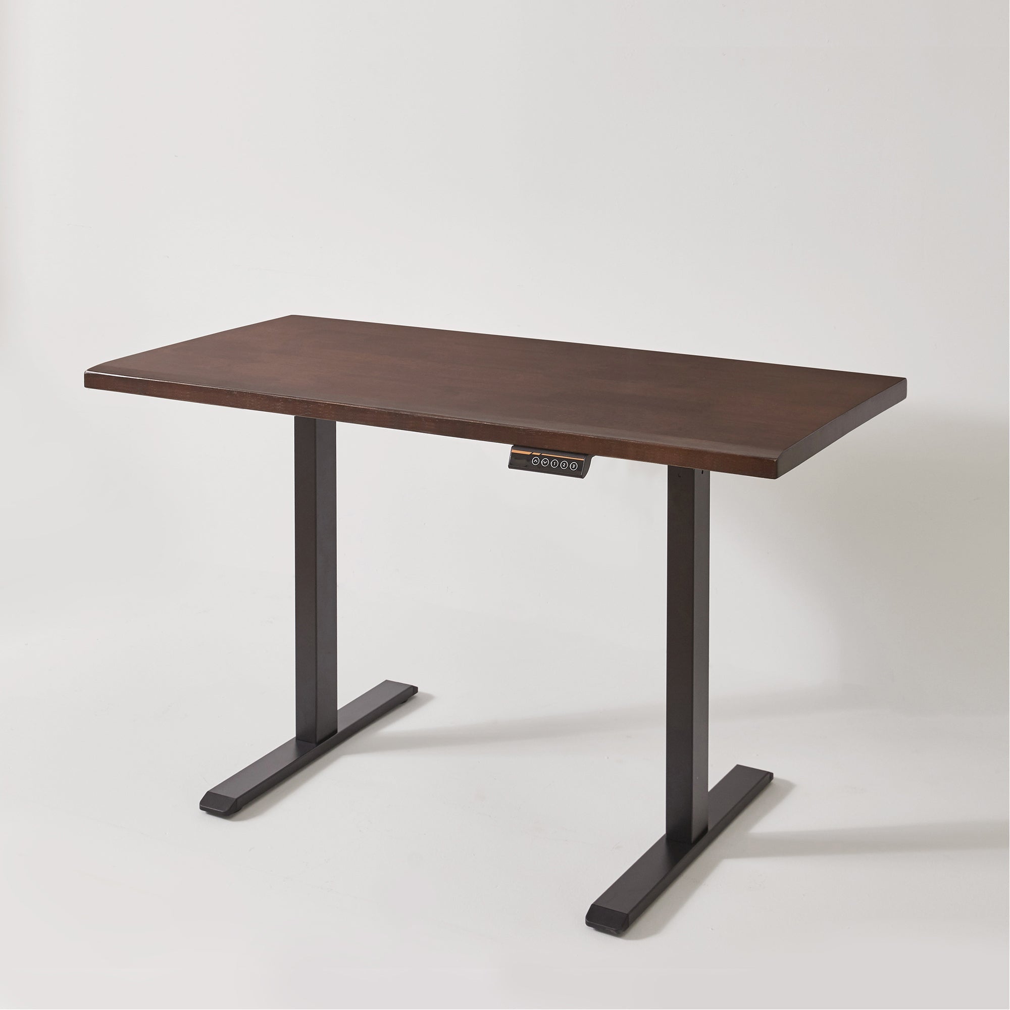 Solid Rubberwood Electric Adjustable Height Ergonomic Home Office Desk