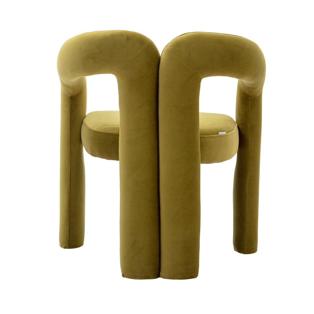 Contemporary Velvet Fabric Upholstered Accent Side Chairs (Set of 2)