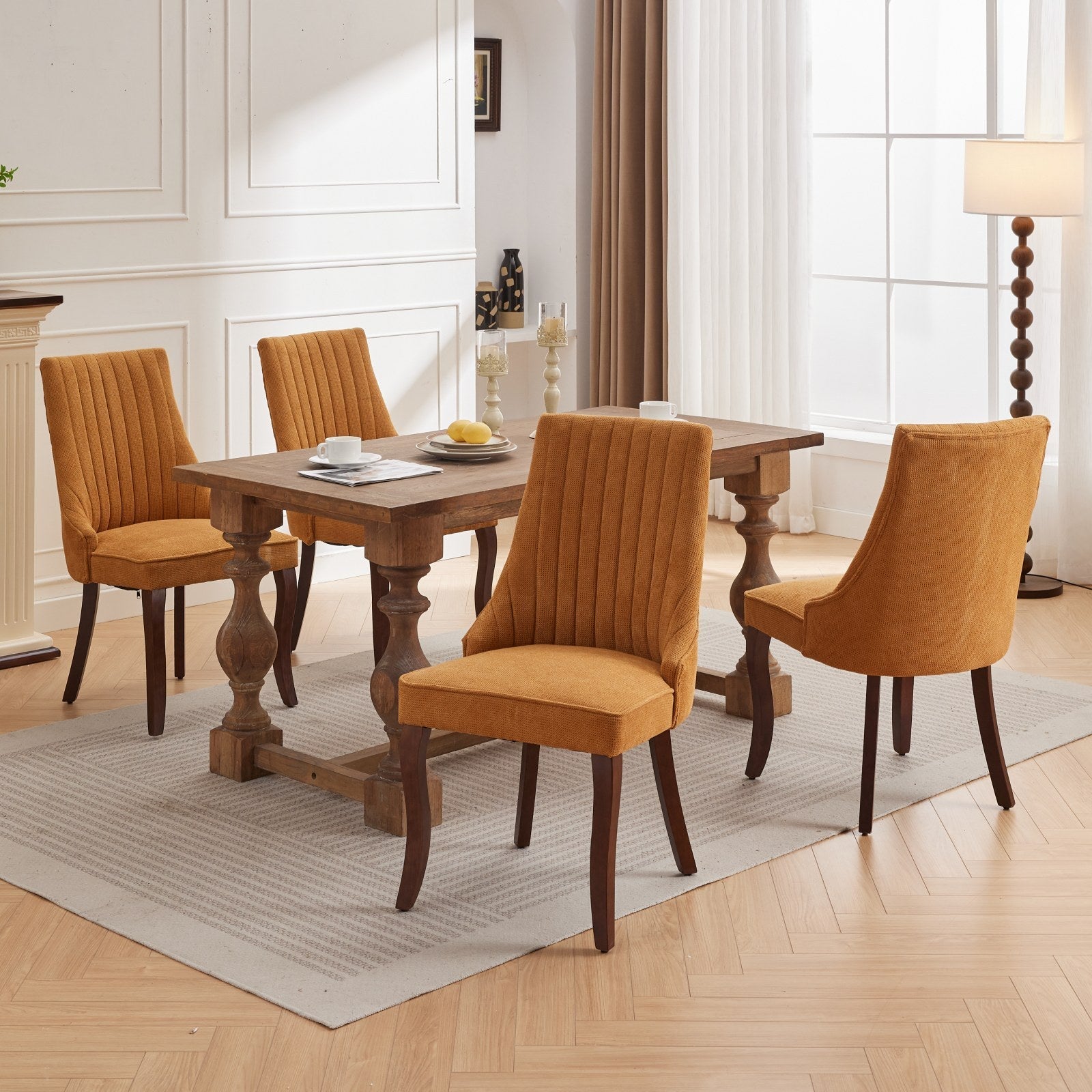 Rayon Cloth Flocking Velvet/Linen Dining Chairs (Set of 2)