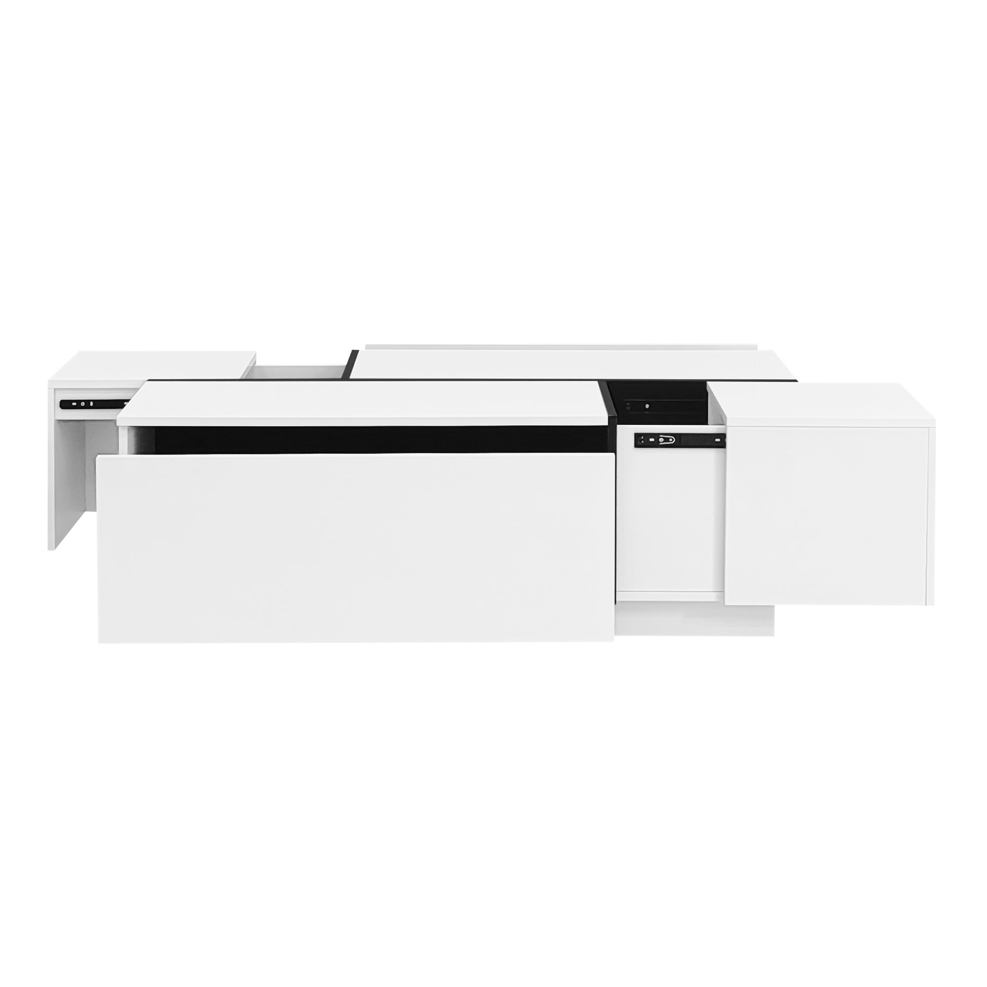 Multi-Functional Extendable Coffee Table with 2 Storage Space and Drawers