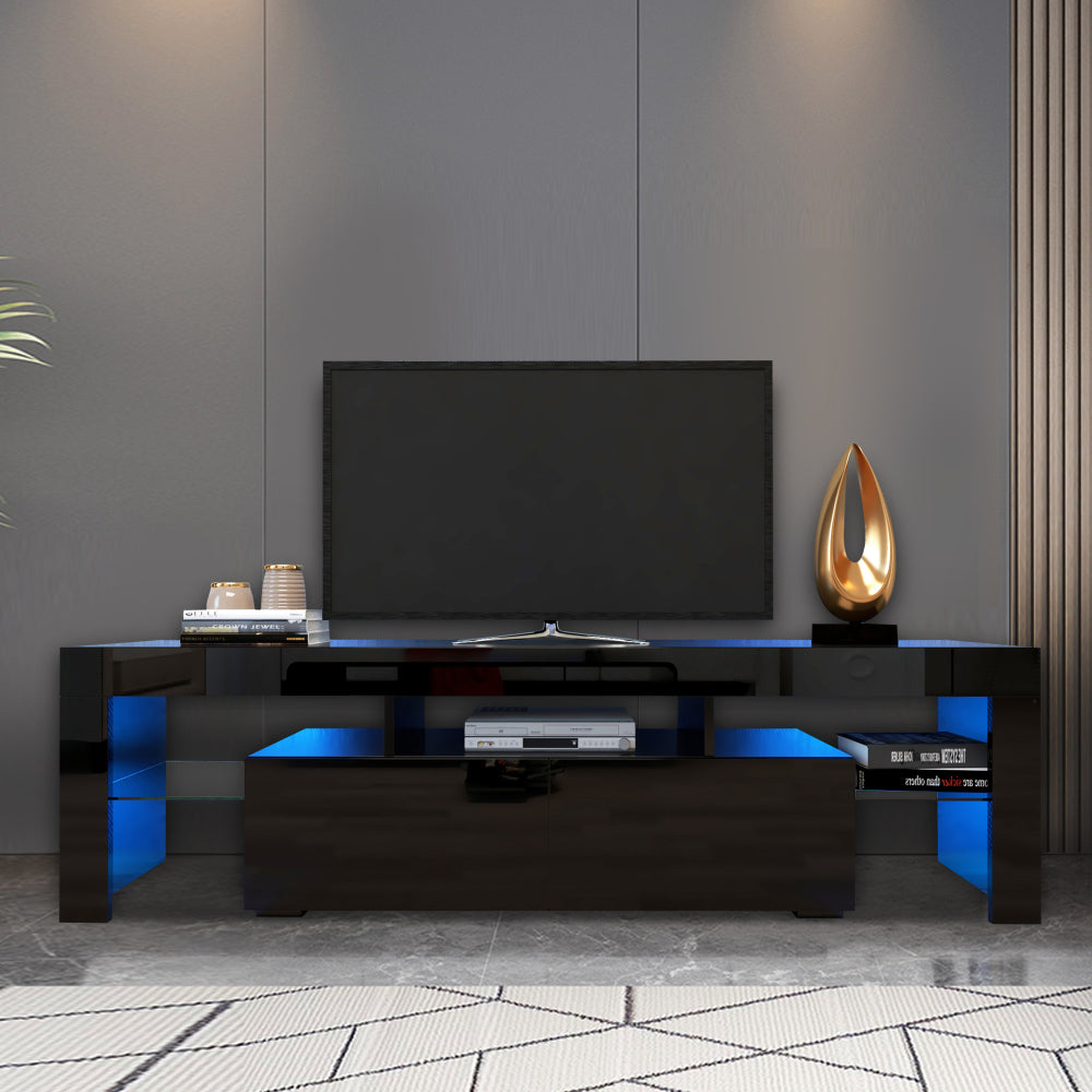 Modern Remote Control 20 Colors LED Lights TV Stand
