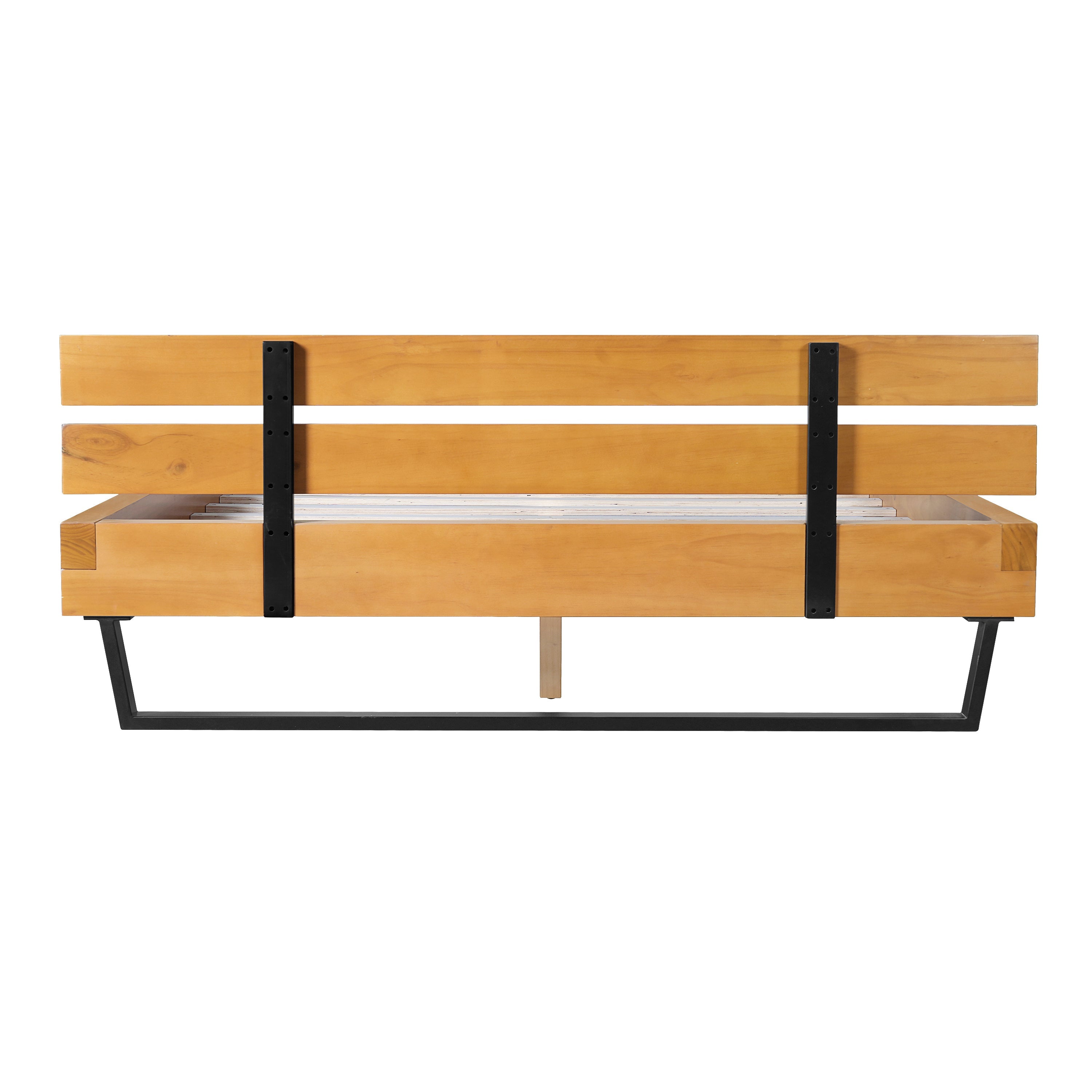 Natural Pine Wood Queen/King Size Bed Frame