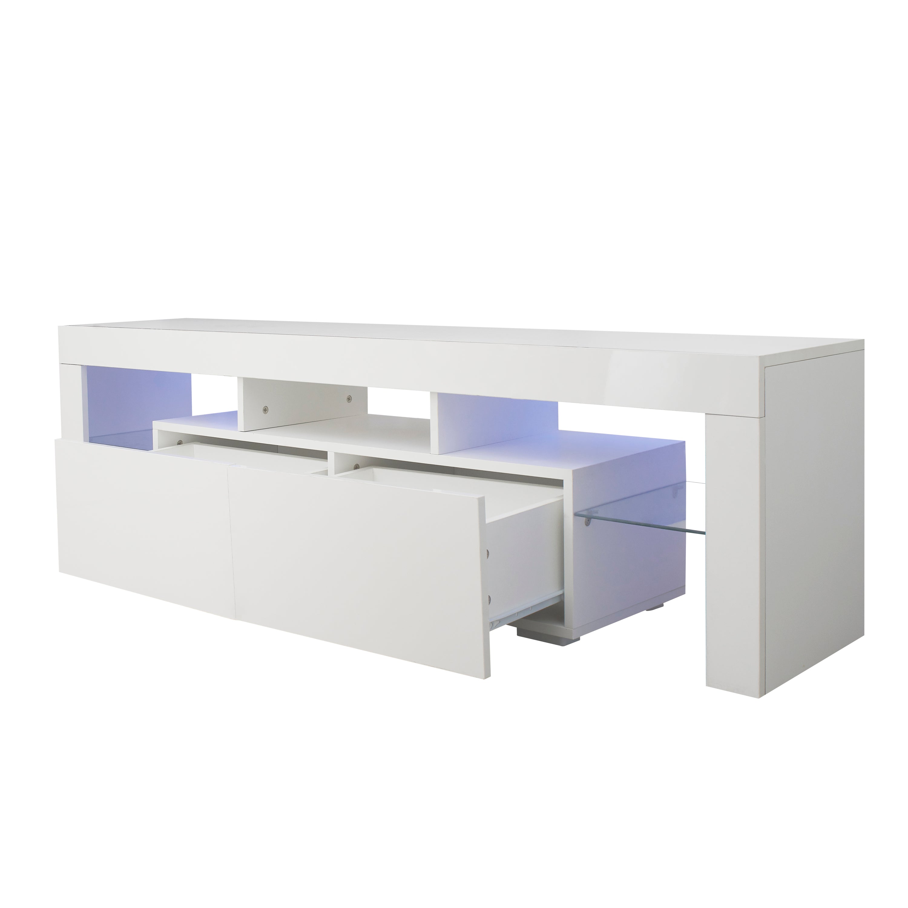 Modern Remote Control 20 Colors LED Lights TV Stand