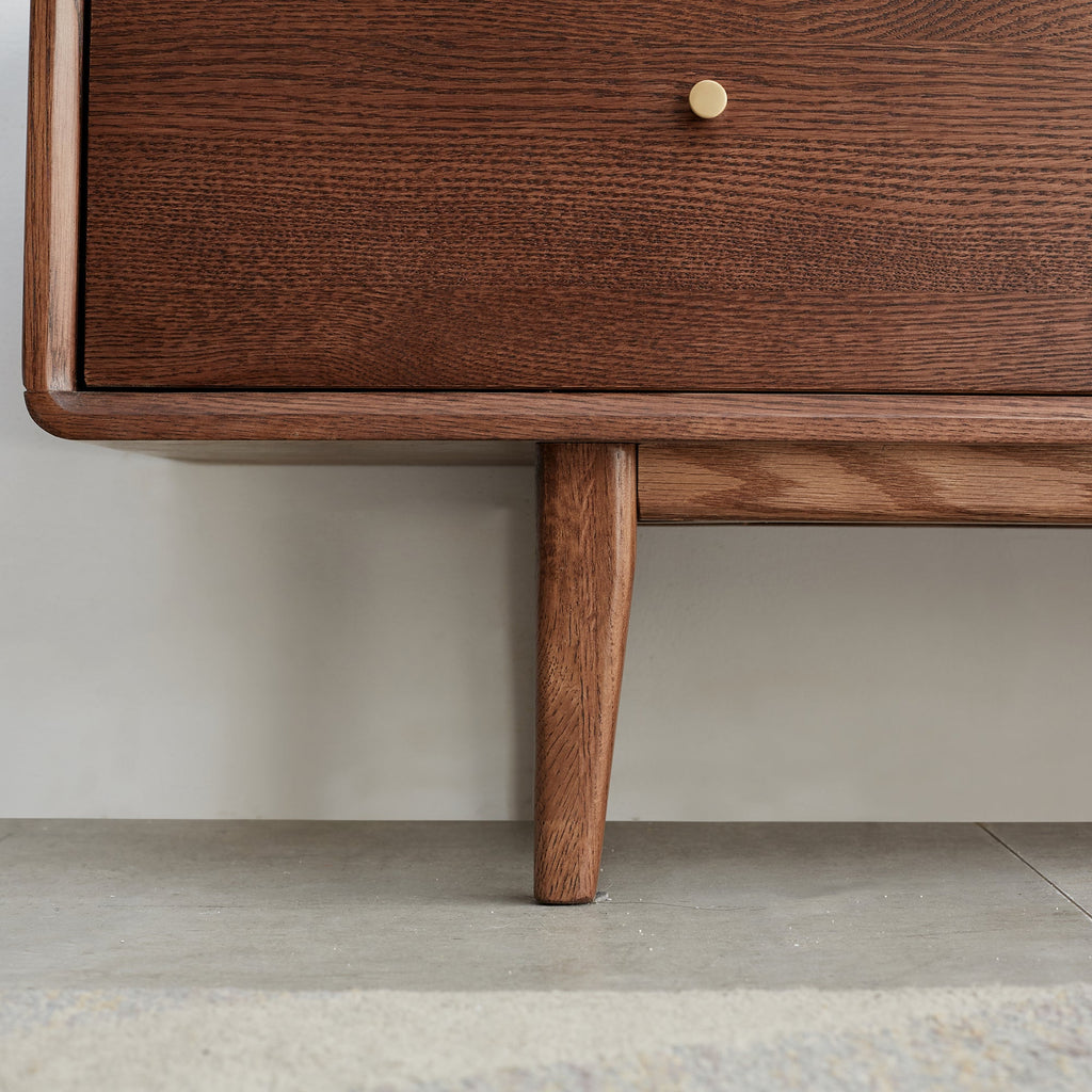 Walnut Color A Grade Oak TV Cabinet