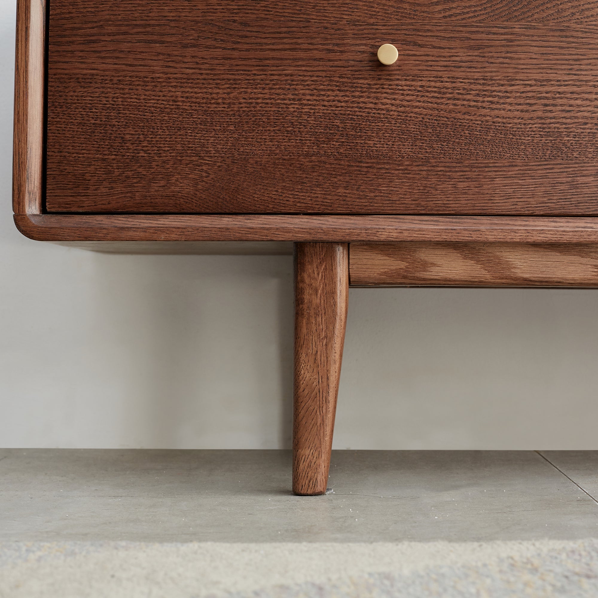 Walnut Color A Grade Oak TV Cabinet