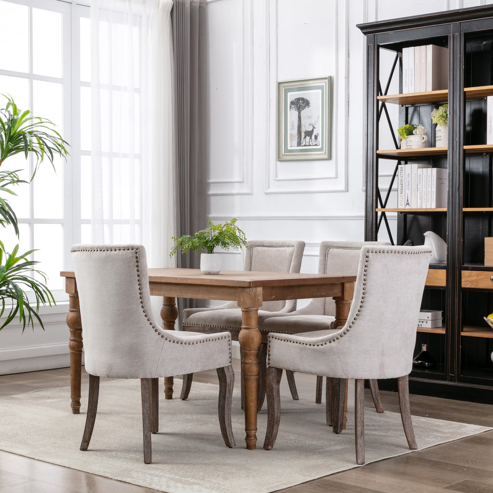 Ultra Side Thickened Fabric Dining Chair (Set of 2)