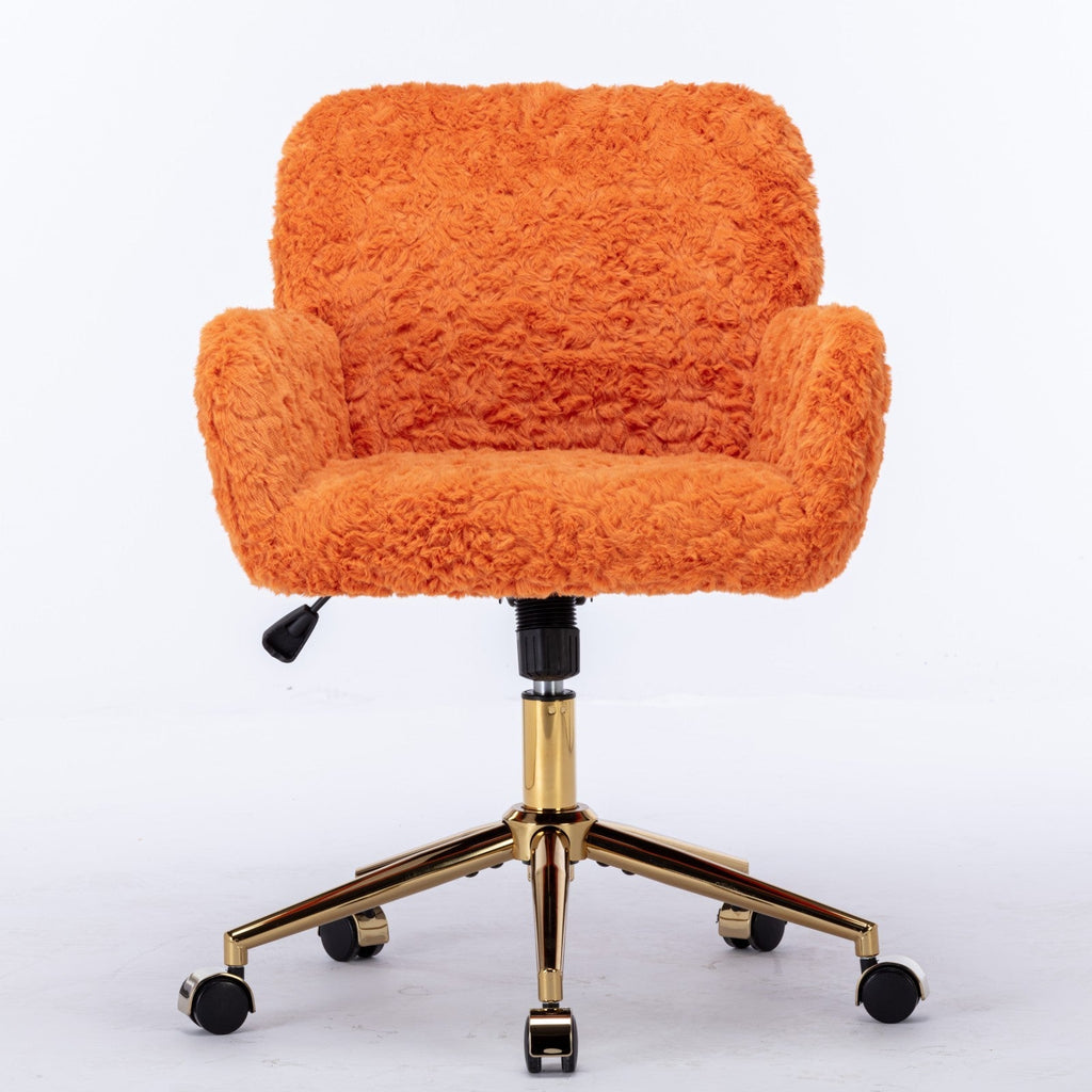 Violet Velve Home Office Chair with Golden Metal Base