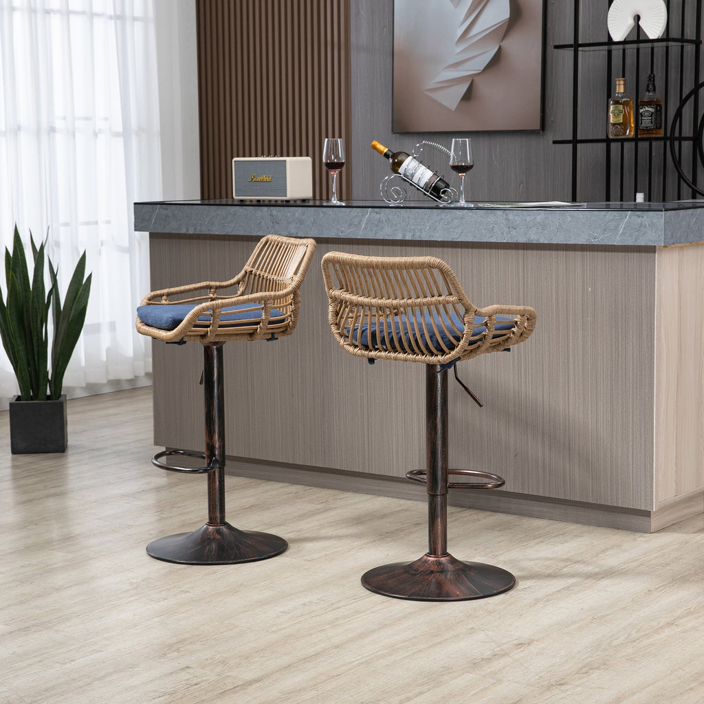 Modern Swivel Bar Stools (Set of 2)