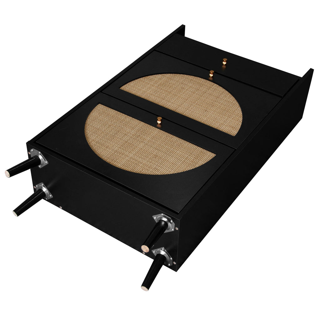 Rattan Drawer Shoe Rack for Entrance