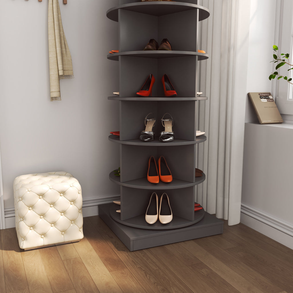 Modern 360° Rotating Shoe Cabinet 6/7 Layers Space Saver